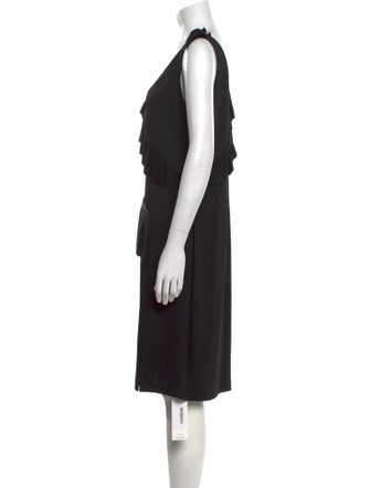 St. John V-Neck Knee-Length Dress