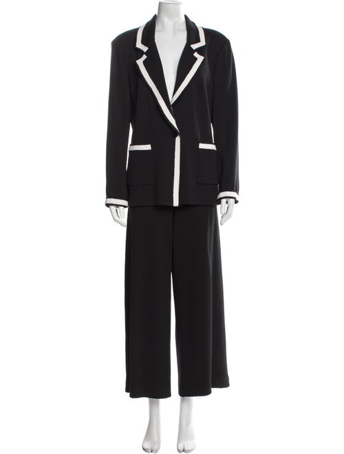 St. John Wool Striped Pant Set