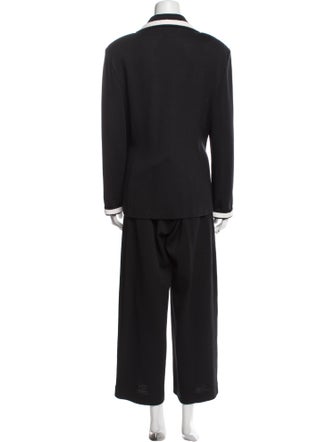 St. John Wool Striped Pant Set