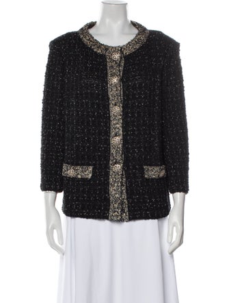 St. John Couture Wool Tweed Pattern Evening Jacket