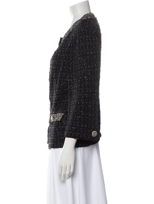 St. John Couture Wool Tweed Pattern Evening Jacket