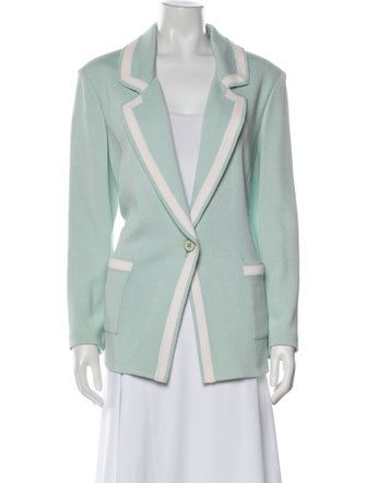 St. John Collection Wool Colorblock Pattern Blazer