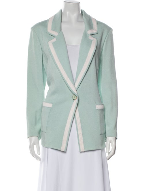 St. John Collection Wool Colorblock Pattern Blazer