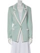 St. John Collection Wool Colorblock Pattern Blazer