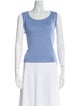 St. John Scoop Neck Sleeveless Top