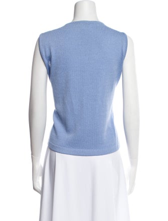 St. John Scoop Neck Sleeveless Top