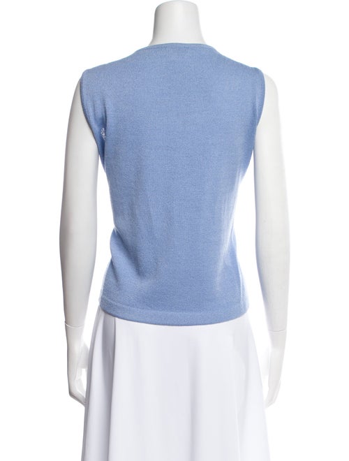 St. John Scoop Neck Sleeveless Top