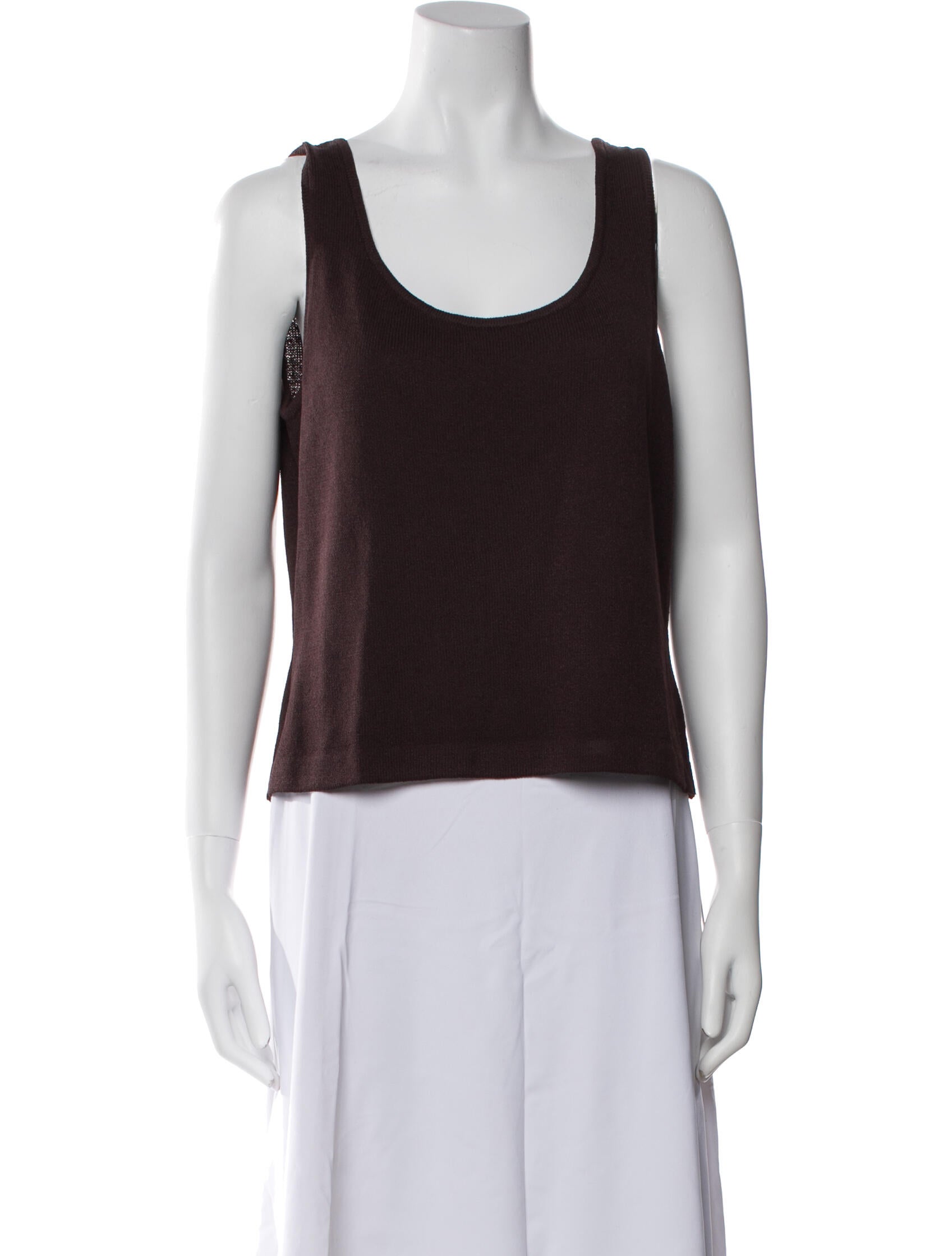St. John Scoop Neck Sleeveless Top w/ Tags