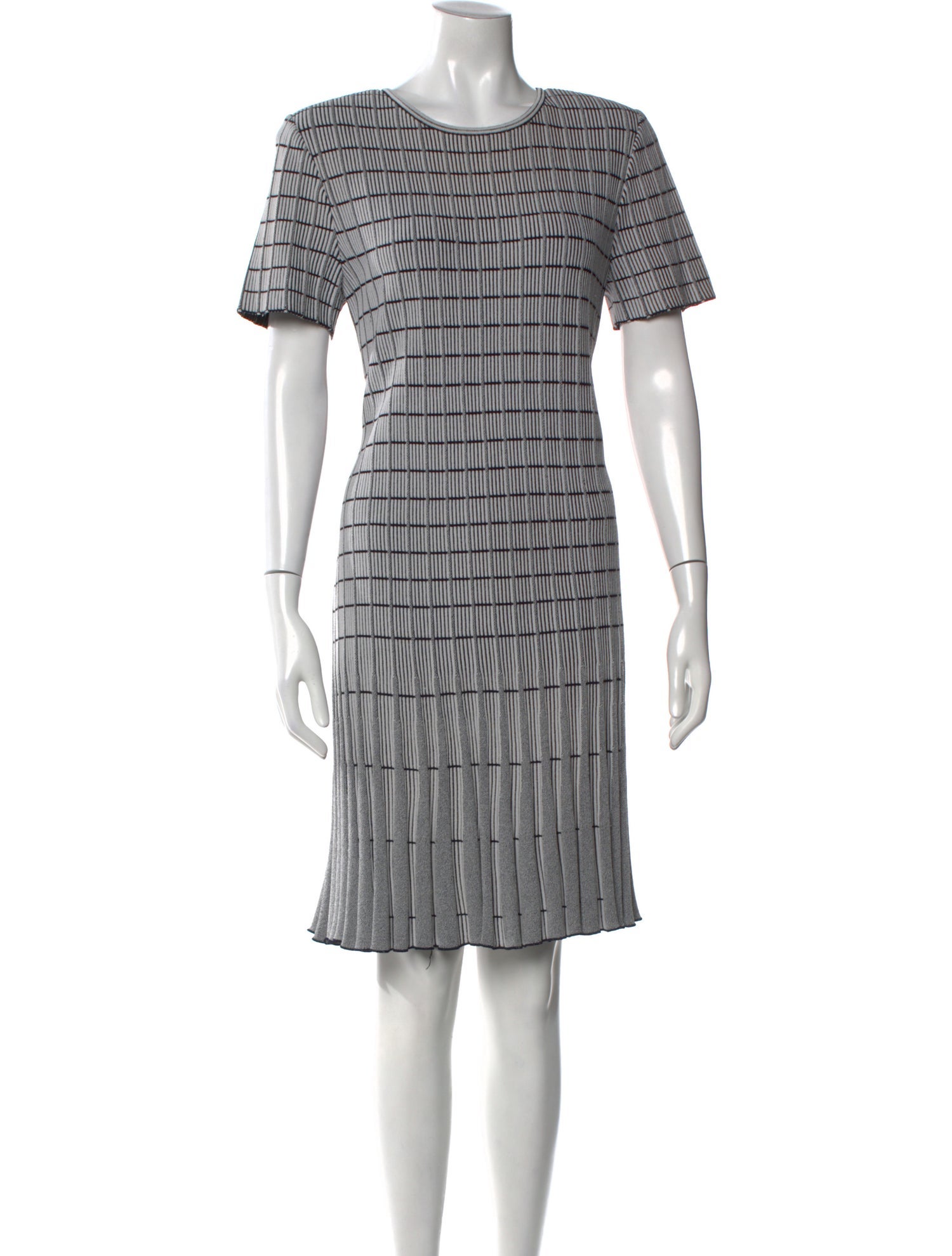 St. John Striped Knee-Length Dress