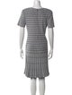 St. John Striped Knee-Length Dress