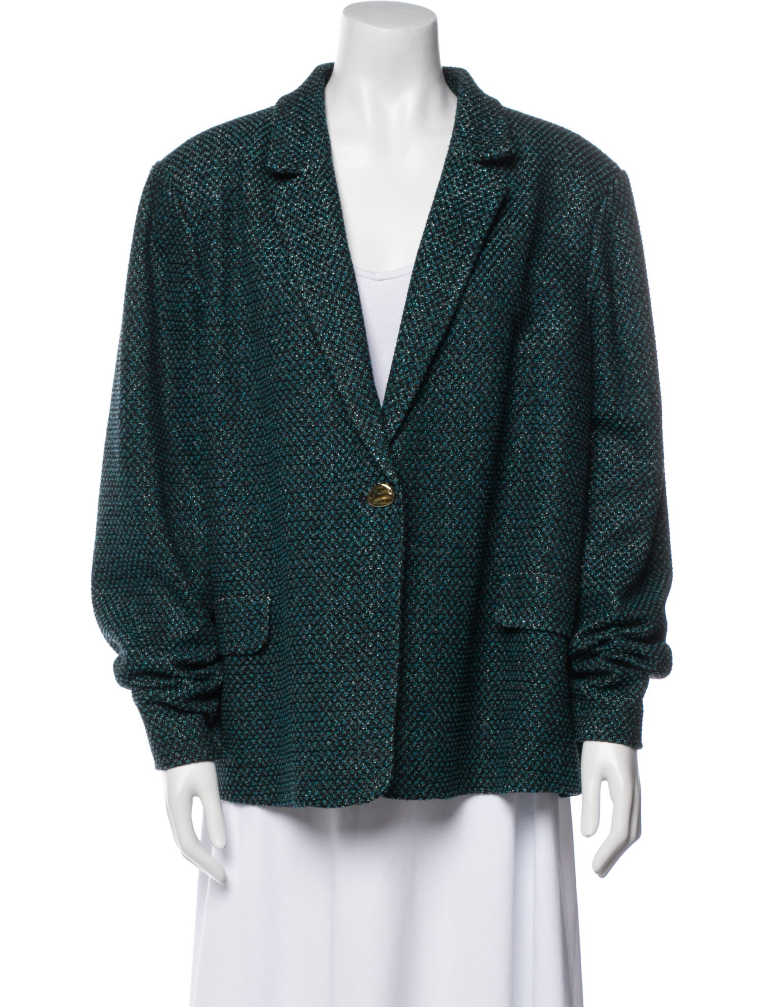 St. John Tweed Pattern Blazer