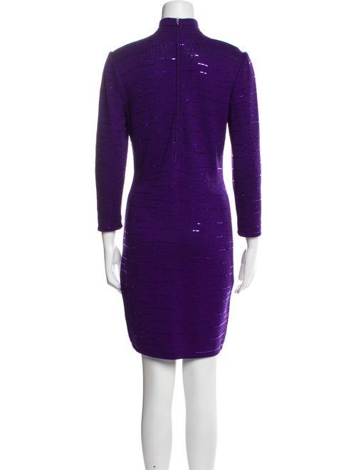 St. John Mock Neck Mini Dress