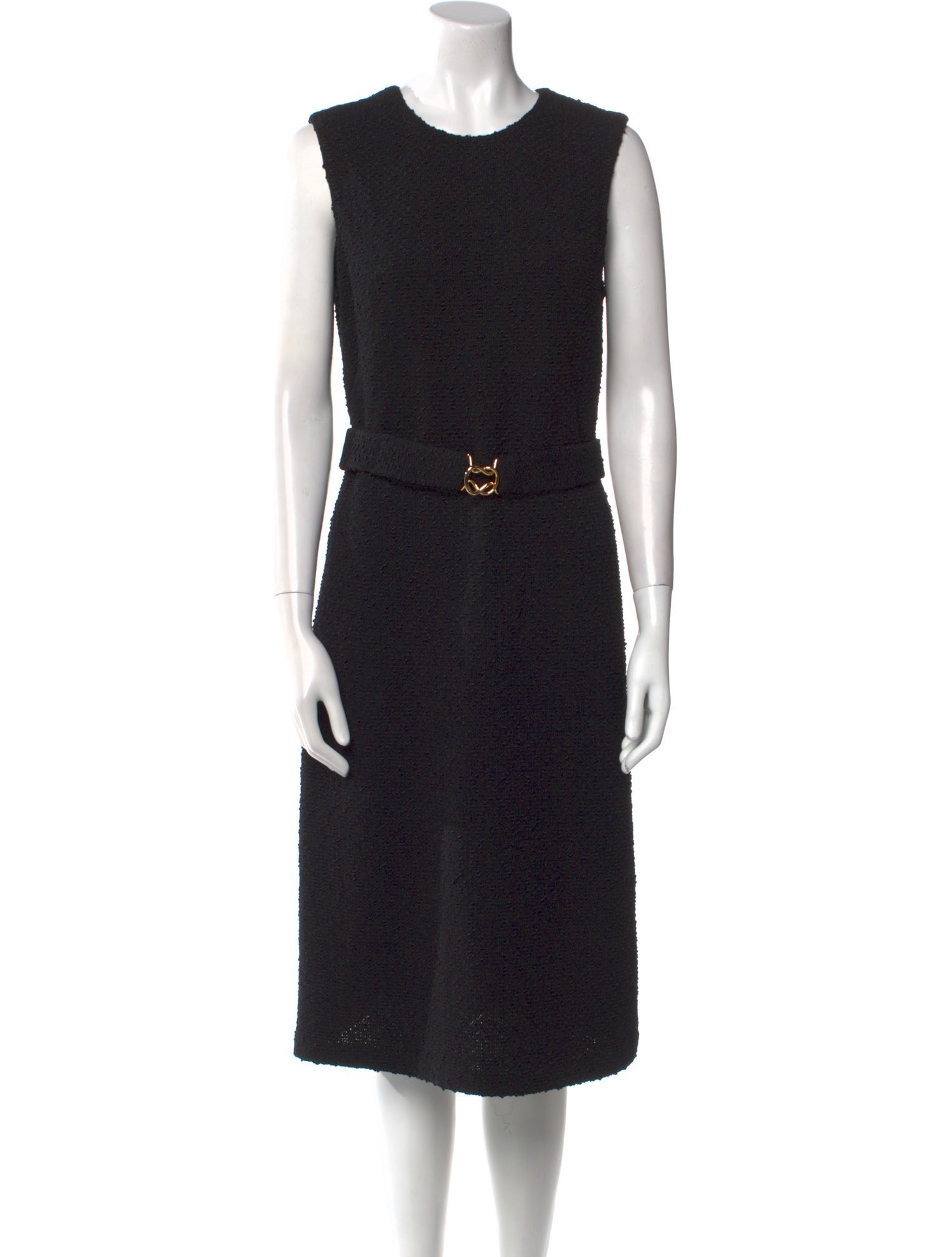 St. John Crew Neck Midi Length Dress