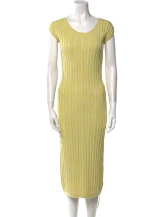 St. John Striped Long Dress