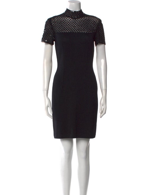 St. John Mock Neck Mini Dress