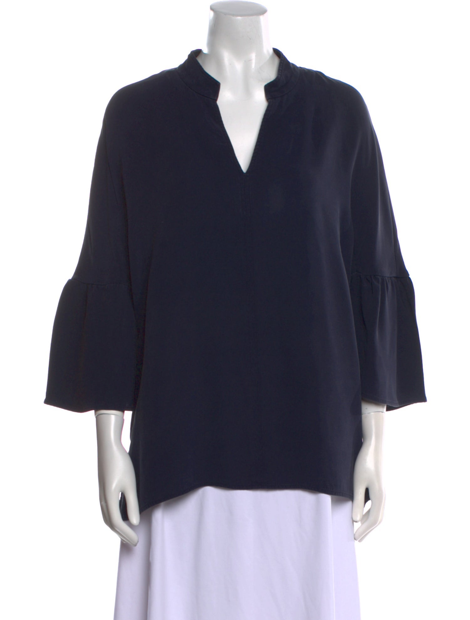 St. John Silk V-Neck Blouse