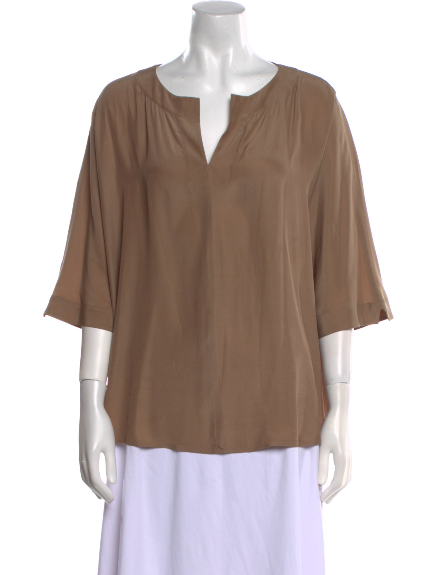St. John V-Neck Three-Quarter Sleeve Blouse