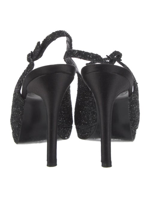 St. John Glitter Crystal Embellishments Slingback Pumps