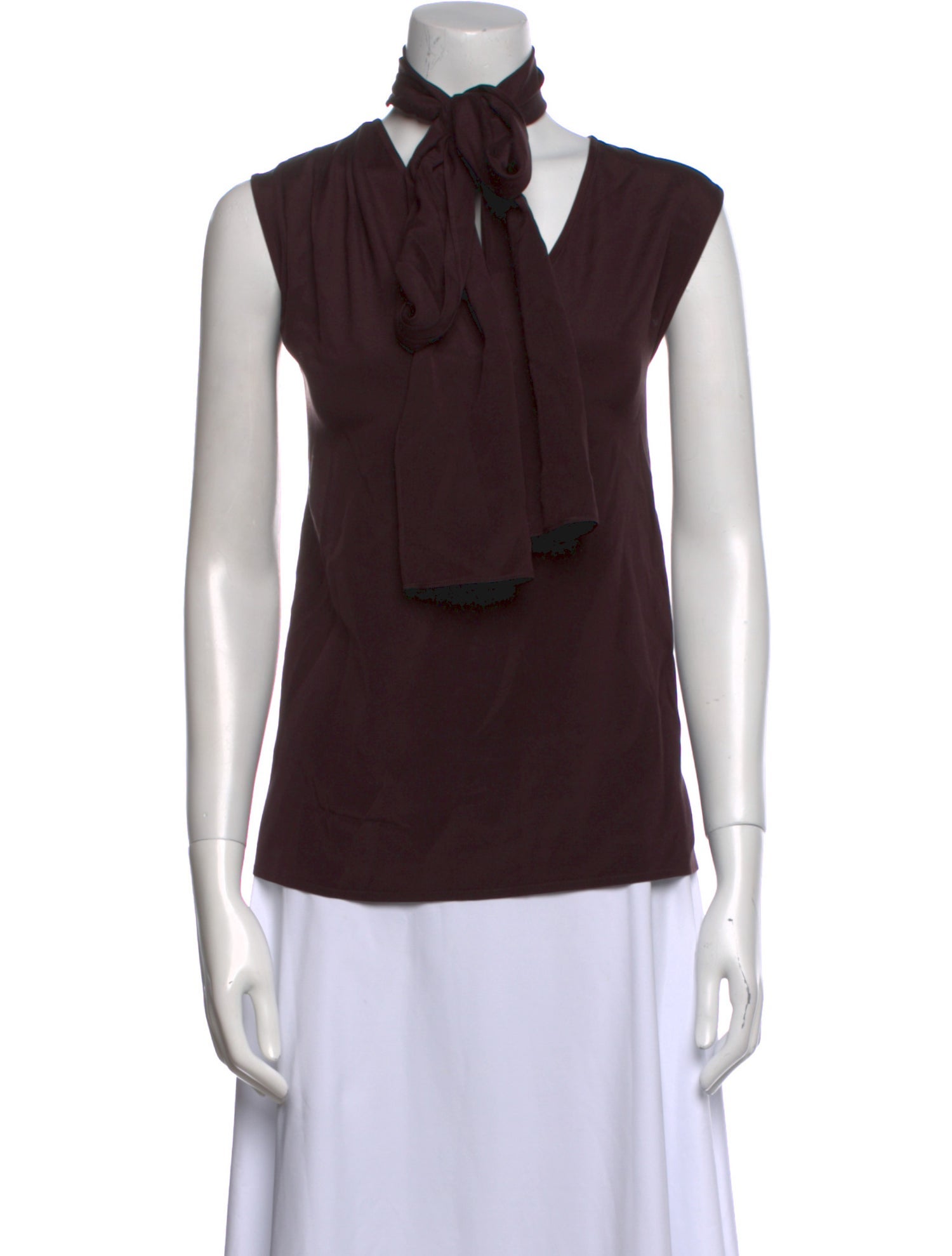 St. John Silk Cowl Neck Top