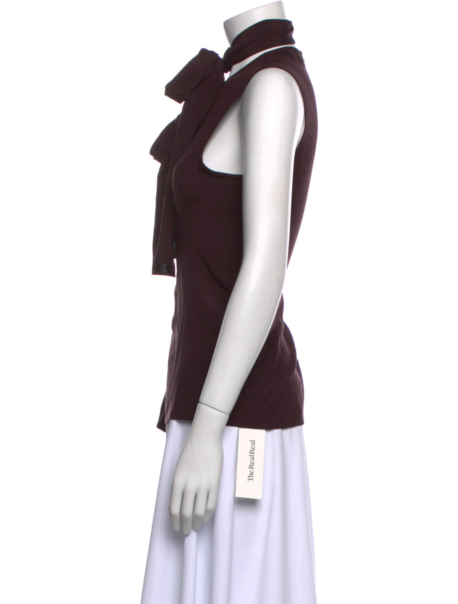 St. John Silk Cowl Neck Top
