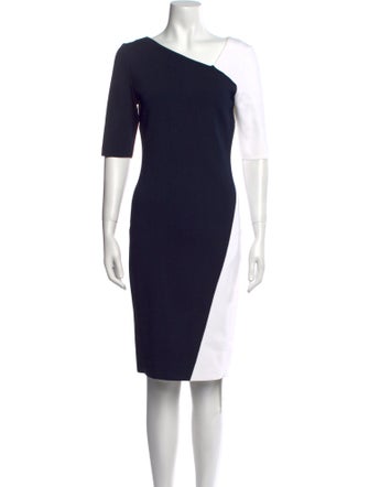 St. John One-Shoulder Knee-Length Dress