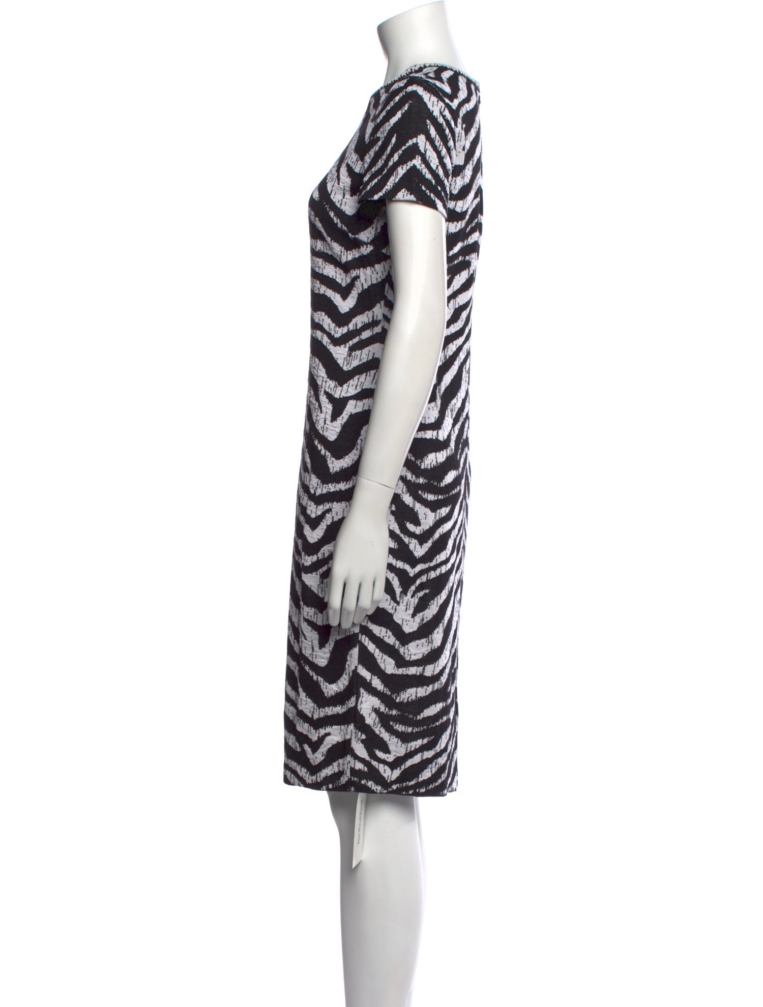 St. John Animal Print Knee-Length Dress
