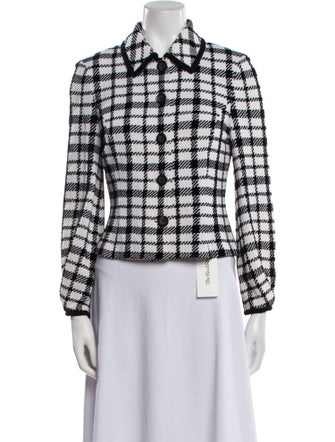 St. John Plaid Print Blazer