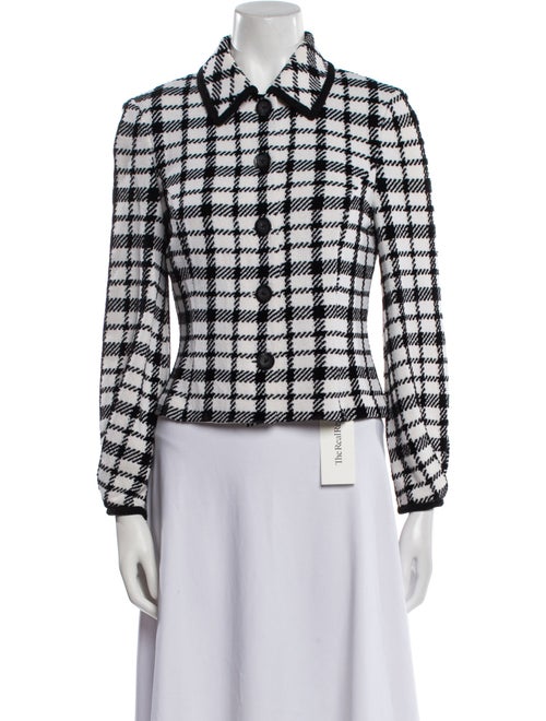 St. John Plaid Print Blazer