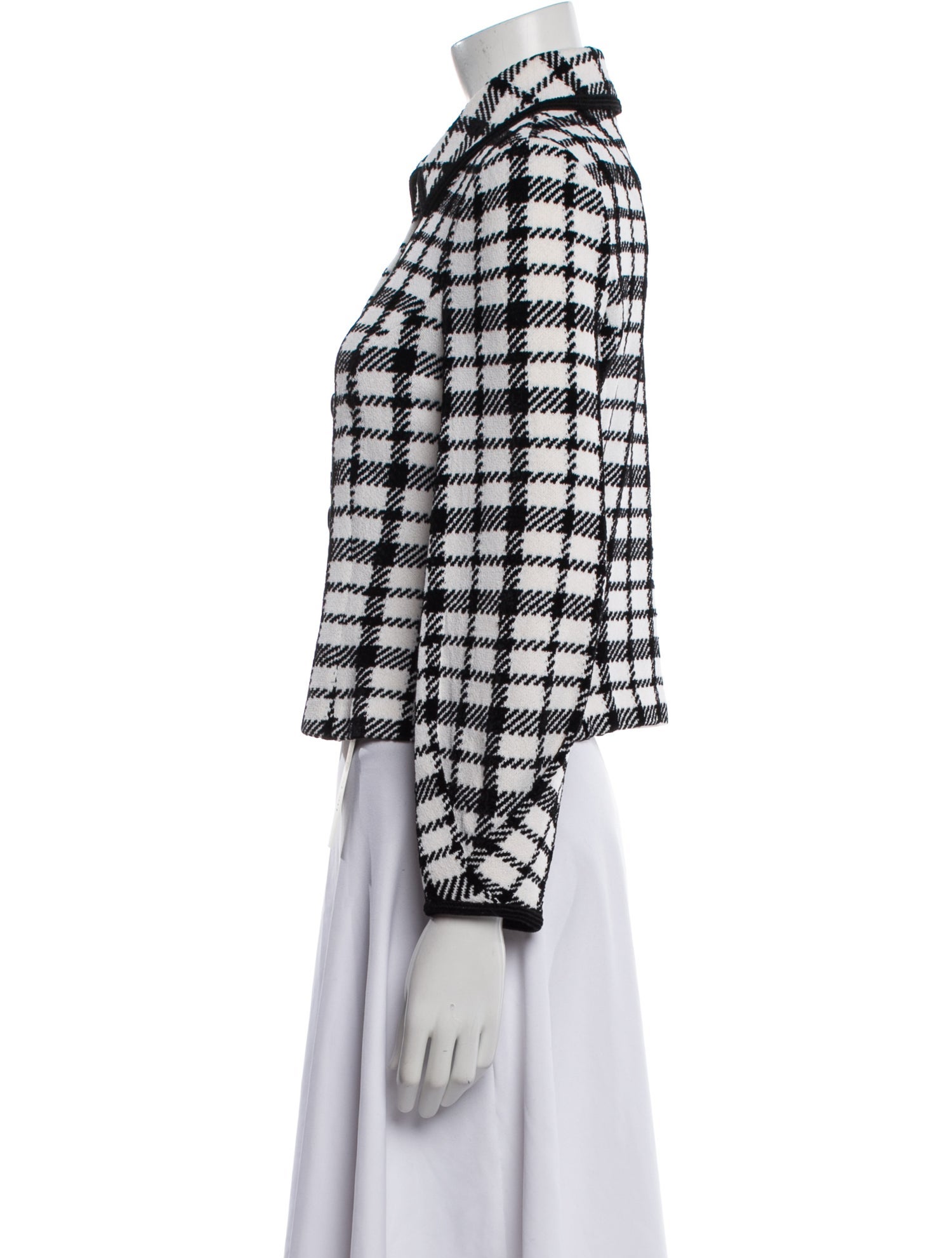 St. John Plaid Print Blazer