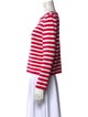 St. John Wool Striped Top