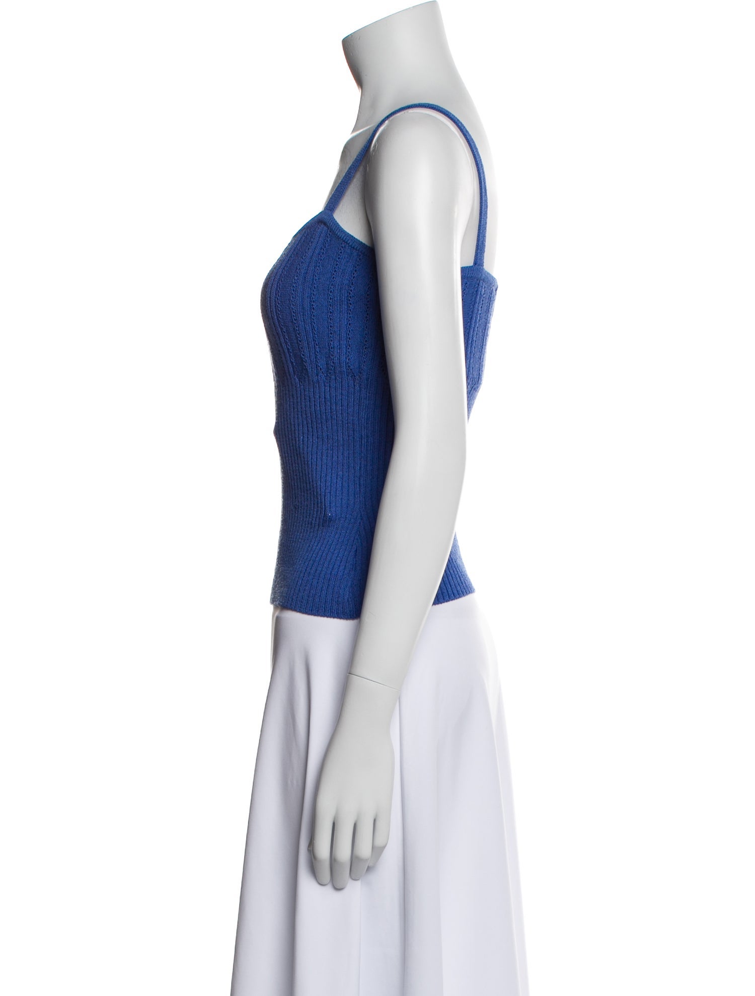 St. John Square Neckline Sleeveless Top