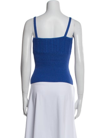 St. John Square Neckline Sleeveless Top