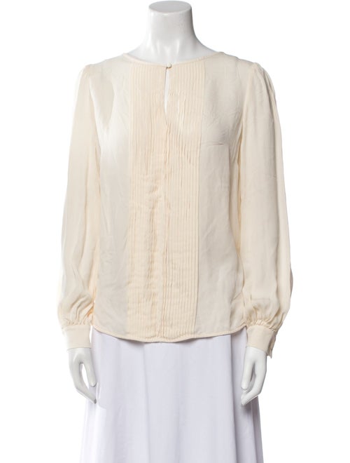 St. John Silk Bateau Neckline Blouse