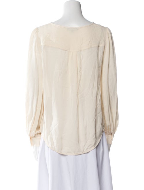 St. John Silk Bateau Neckline Blouse