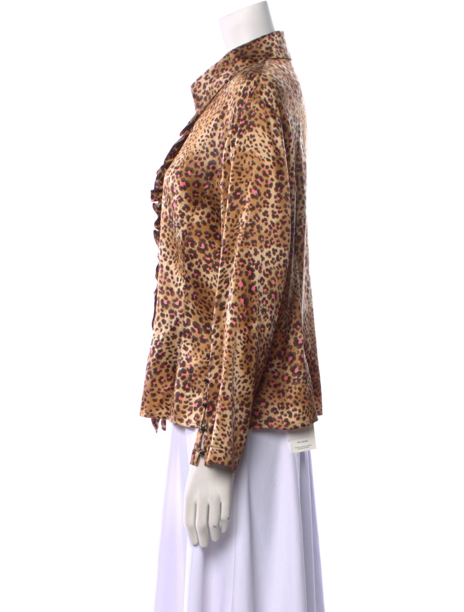 St. John Silk Animal Print Blouse