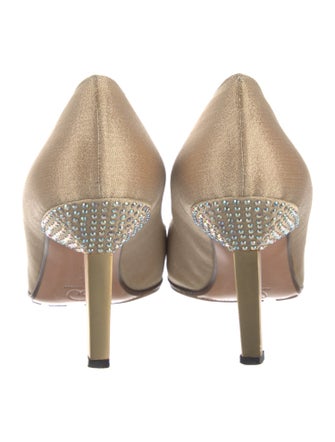 St. John Leather Crystal Embellishments Pumps