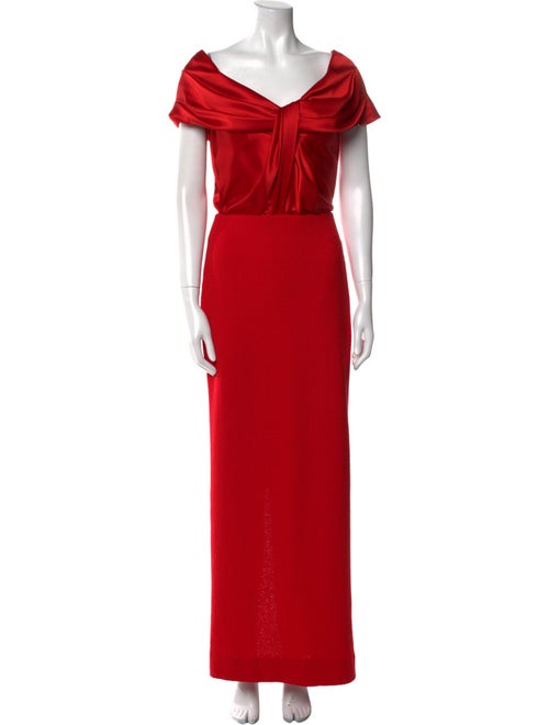 St. John V-Neck Long Dress