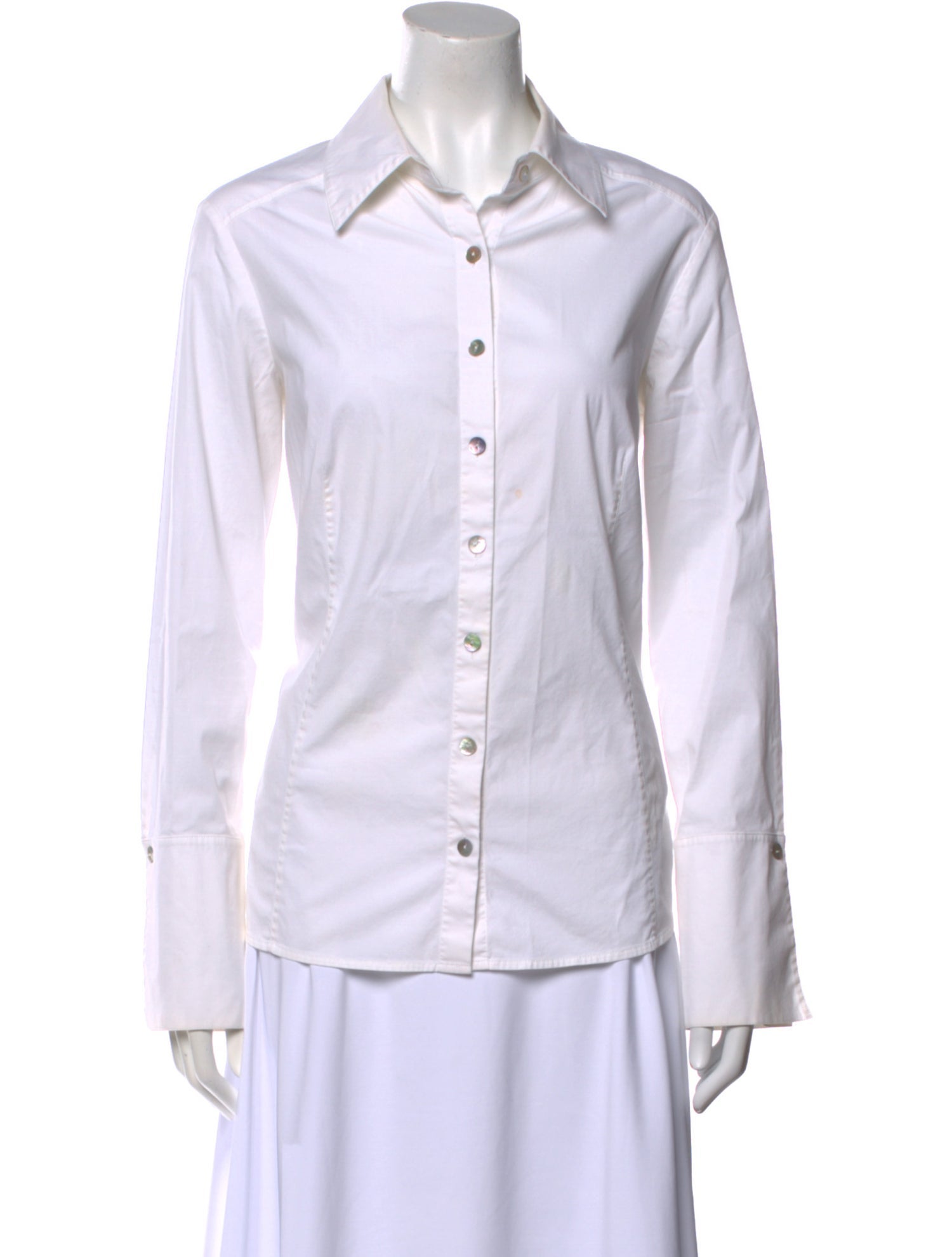 St. John Long Sleeve Button-Up Top