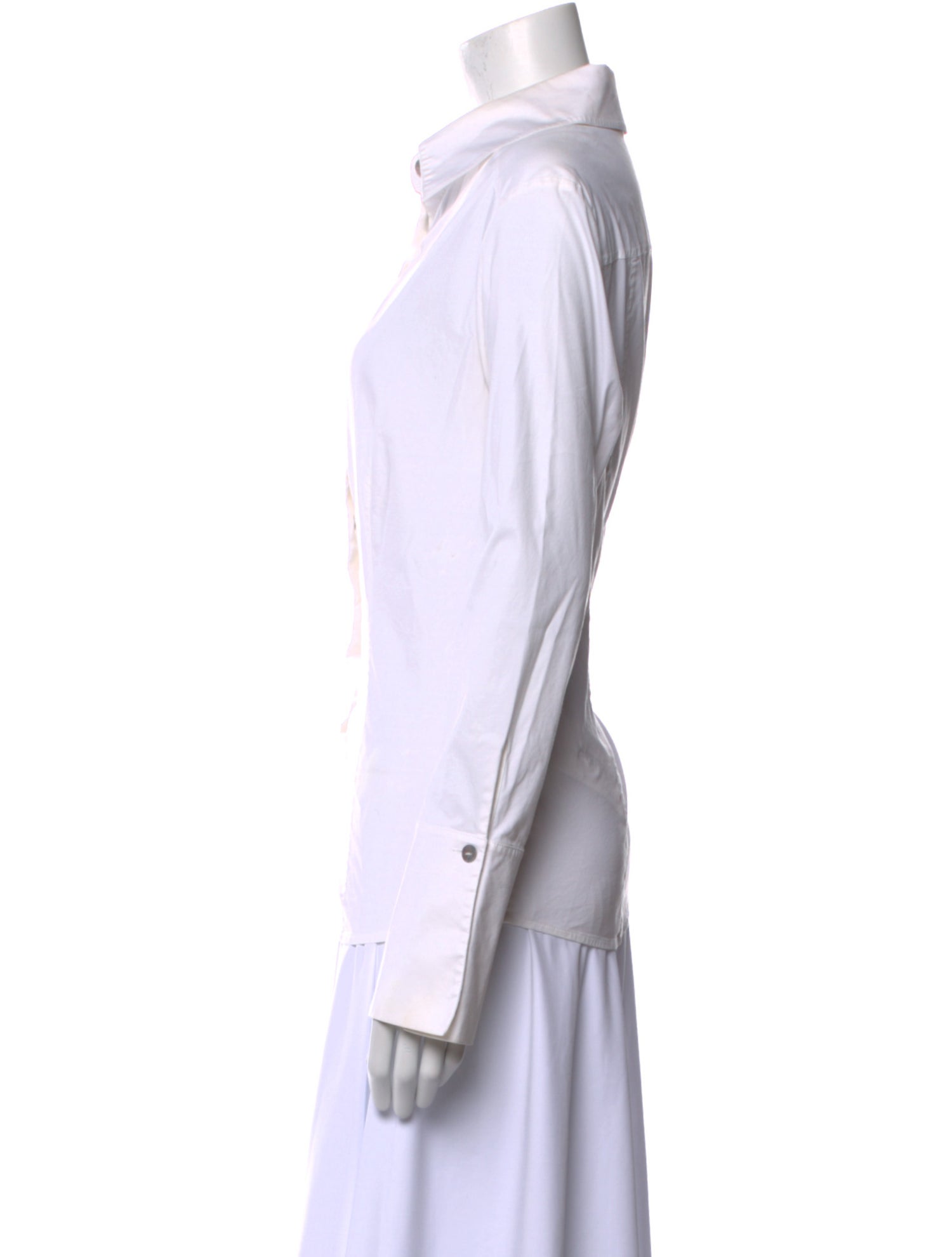 St. John Long Sleeve Button-Up Top