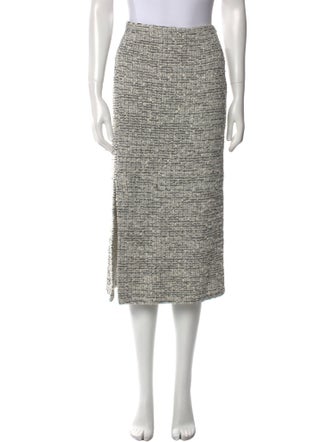 St. John Tweed Pattern Midi Length Skirt