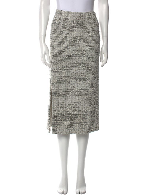 St. John Tweed Pattern Midi Length Skirt