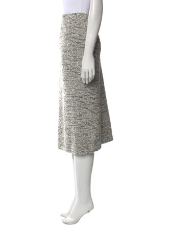 St. John Tweed Pattern Midi Length Skirt