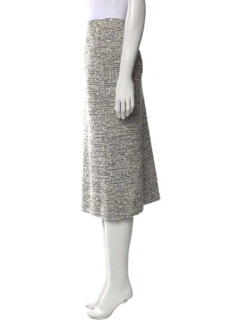 St. John Tweed Pattern Midi Length Skirt