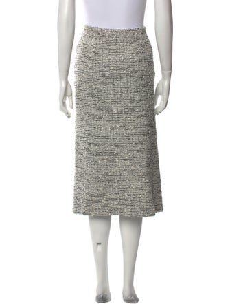 St. John Tweed Pattern Midi Length Skirt