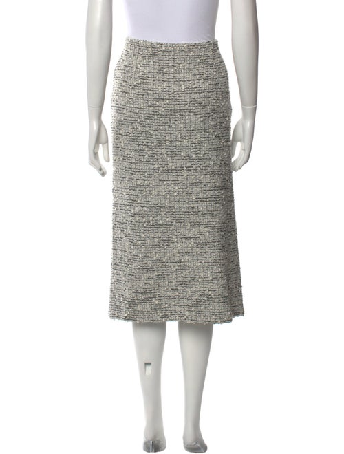 St. John Tweed Pattern Midi Length Skirt
