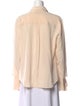 St. John Silk Long Sleeve Button-Up Top