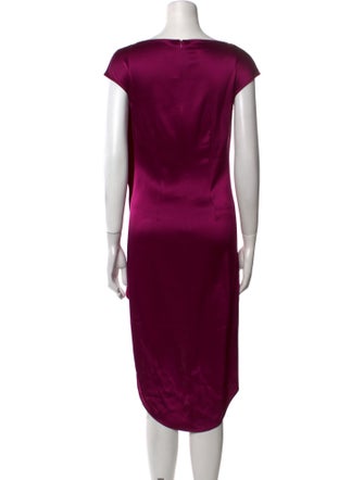 St. John Bateau Neckline Midi Length Dress