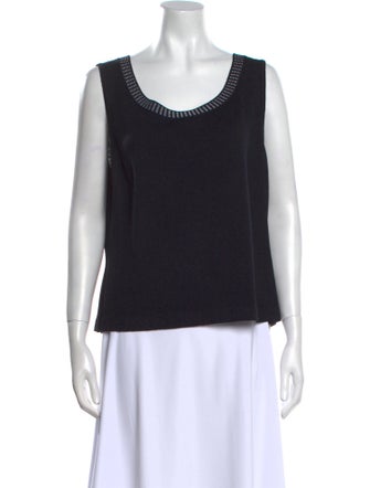 St. John Wool Scoop Neck Top