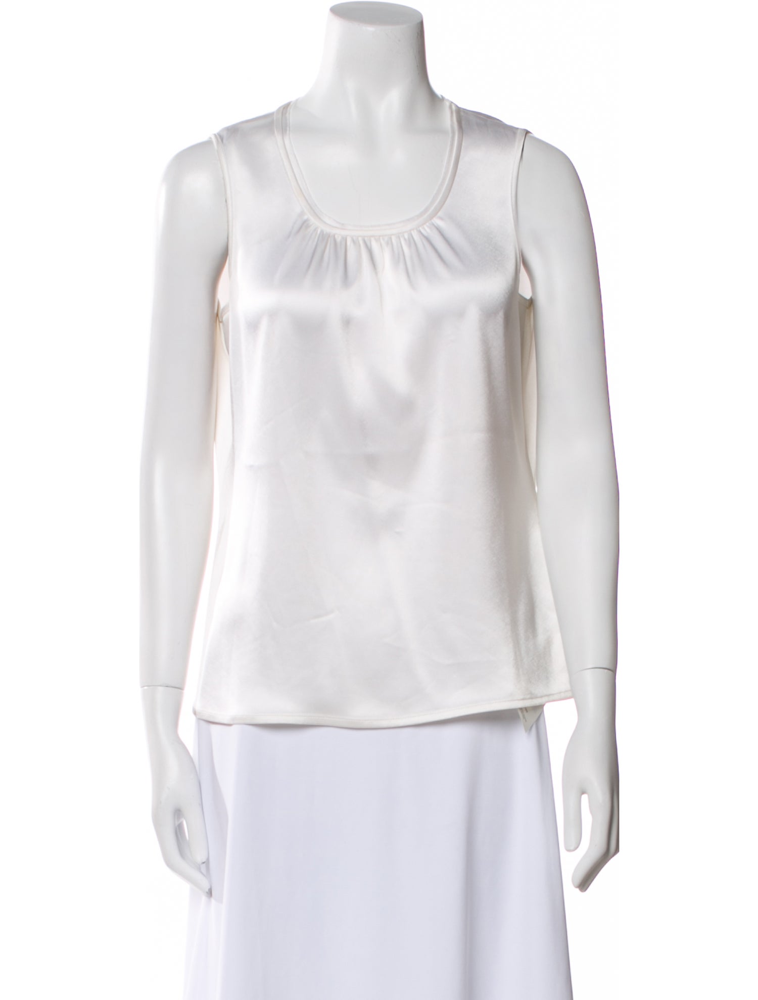 St. John Silk Scoop Neck Top