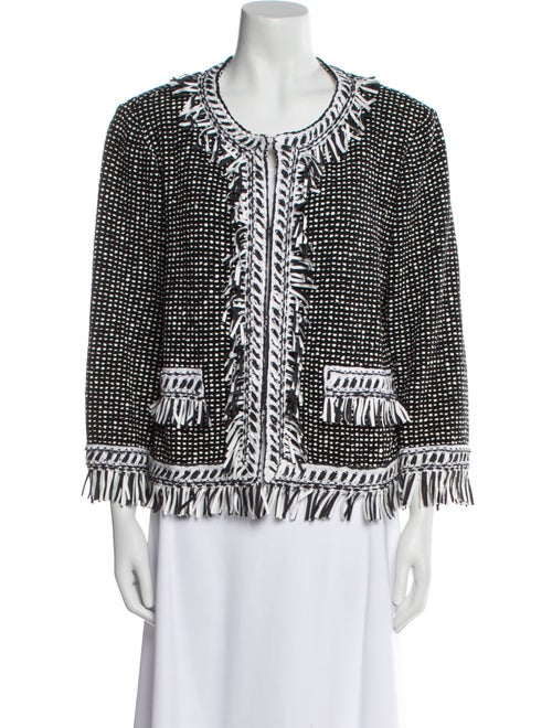 St. John Wool Printed Evening Jacket